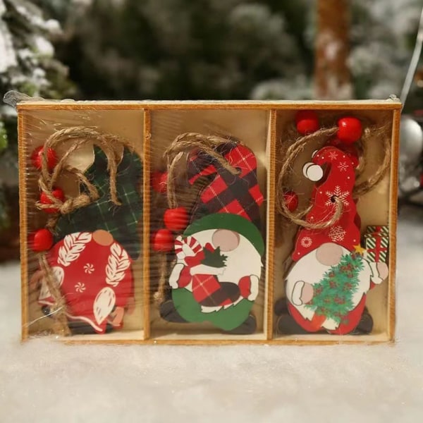 3 STK juletreanheng Xmas Tree Oranments 4 4 4