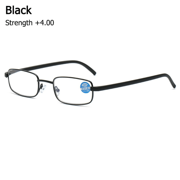 Läsglasögon Presbyopi Glasögon SVART STYRKA +4,00 black Strength +4.00-Strength +4.00