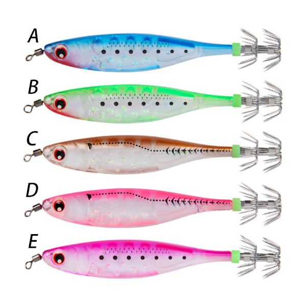 5 st vävd Squid Hook Octopus Bait E E E