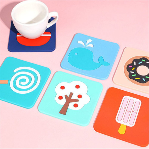 Silikoni Coaster Cup Mats 2 2 2