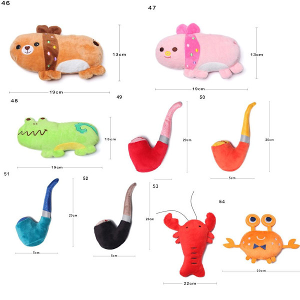 Fleece Squeak Toy Dog Play Funny Pet Puppy Chew 12 12