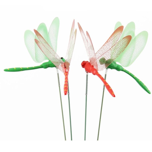 5/10 STK kunstig guldsmede-simuleringssommerfugl med stilk blue 10PCS Dragonfly