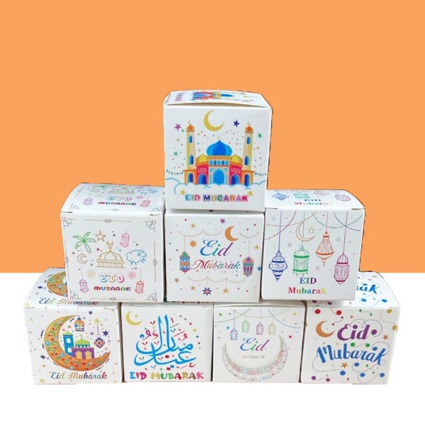 10 stk Eid Mubarak gaveæske Candy Box F F F