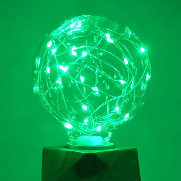 Scen Glödlampa Koppartråd Glödlampa GRÖN Green