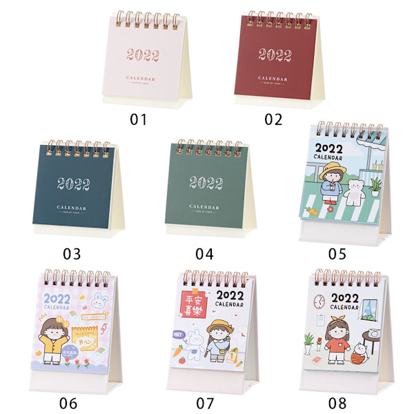 2022 Mini Desktop Calendar Scheduler 8 8