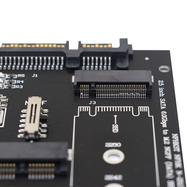 Sovitinlevy M.2 MSATA - SATA BLACK Black