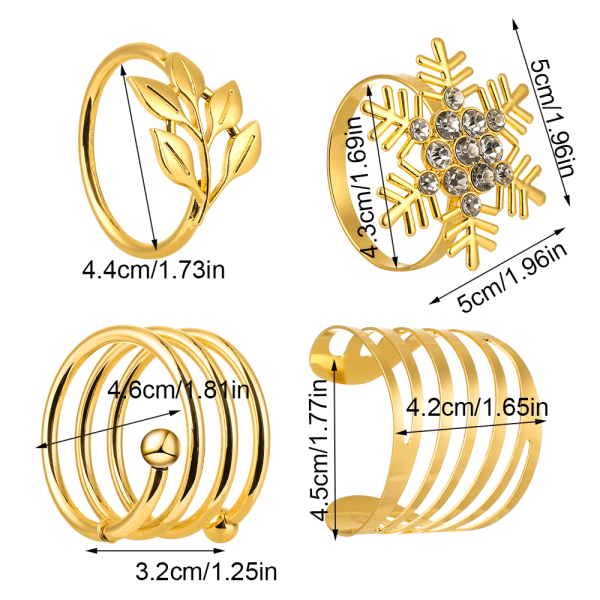 Lautasliinasormukset Lautasliinasolki GOLD STYLE3 gold