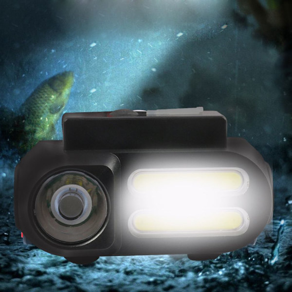 Kalastuspäälamppu XPE+2* COB LED-otsavalaisin