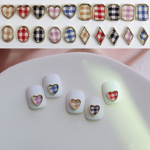 5 st Nail Art -dekorationer Ornament GUL 4 4 yellow 4-4
