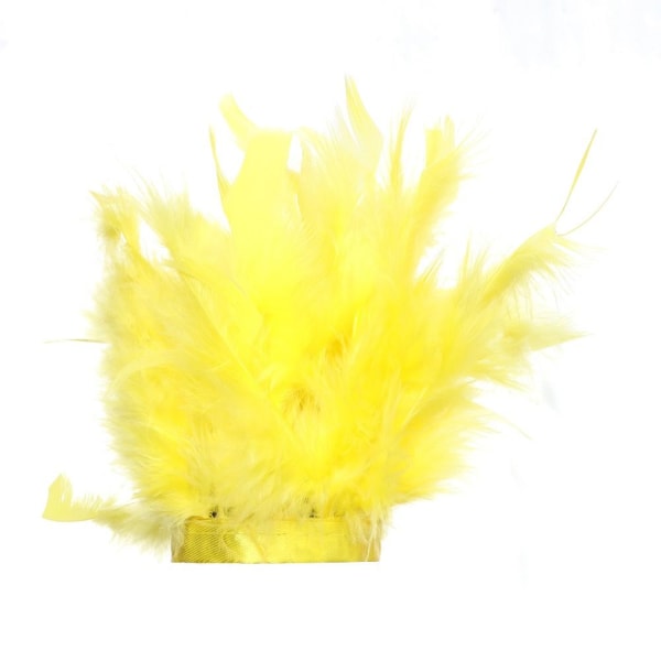 Feather Cuffs Turkey Feather Slap Armband GUL yellow