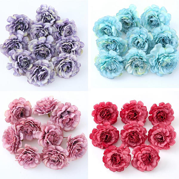 10 stk blomsterhoder kunstig peon falsk bukett 12 12