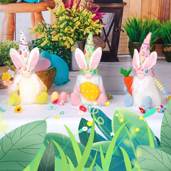 Påskprydnader Bunny Gnome ROSA pink