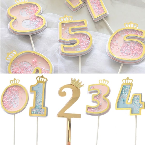 Cake Toppers Cupcake Topper Picks PINK 7 7 pink 7-7