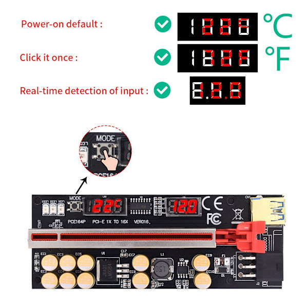 Riser Card PCI-E MUSTA Black