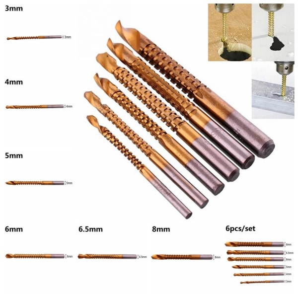 3/4/5/6/6,5/8mm borebit fræser metalboring 3MM 3mm