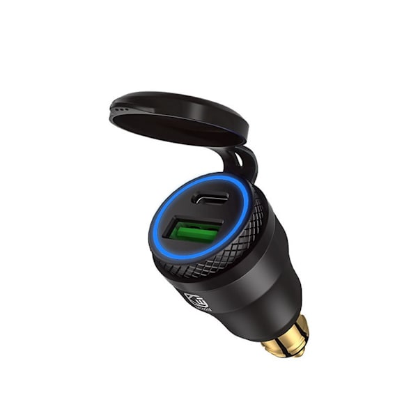 USB Oplader Adapter QC 3.0 Quick Charger SORT BLÅ SORT BLÅ Black Blue