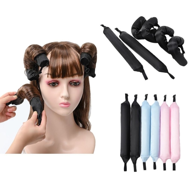 6st Lazy Curling Wand Foam Curling Magic BLÅ Blue