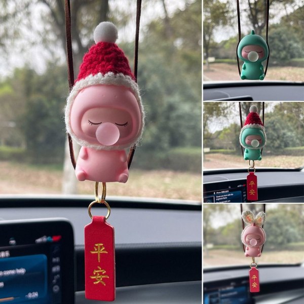 Swing Dinosaur-Man Pendant Bil Backspegelprydnad GRÖN C Green C-C