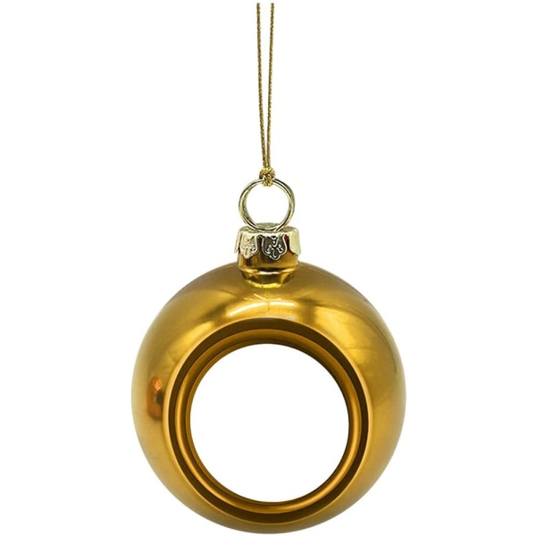 4/6/8CM Juleball Ornamenter DIY Varmeoverføring Foto GULL gold 6CM