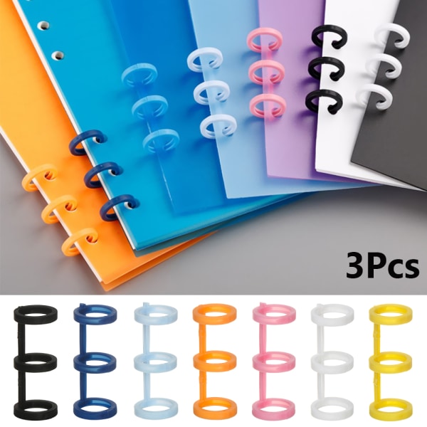 3 Stk Spiralring Notebook Binder SORT black