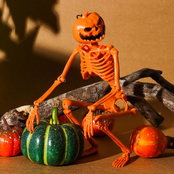 Halloween menneskelige skelet græskar kranie knogle model pumpkin skeleton