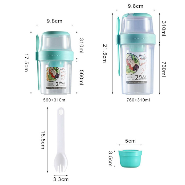 Fersk boks forseglet beholder ROSA 560+310ML 560+310ML pink 560+310ml-560+310ml