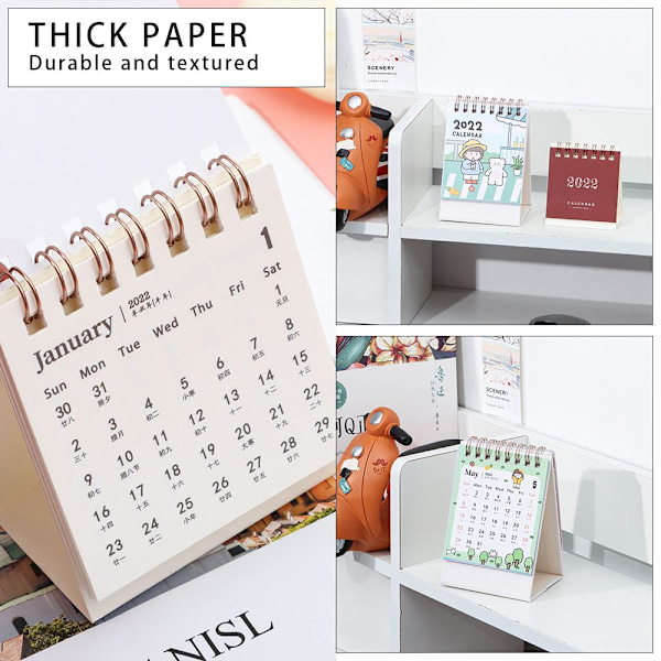 2022 Mini Desktop Calendar Scheduler 8 8