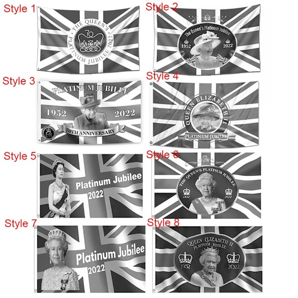 Queen Platinums Jubilee Flag 2022 Queen Banner STYLE 2 STYLE 2 style 2
