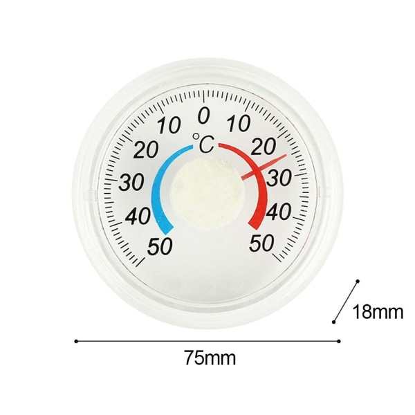 2ST Termometer Fönstertermometer Rund Graderad skiva 2PCS
