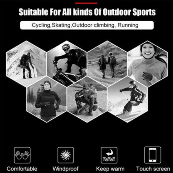 Vintervarma handskar Skidhandskar SVART XL black XL