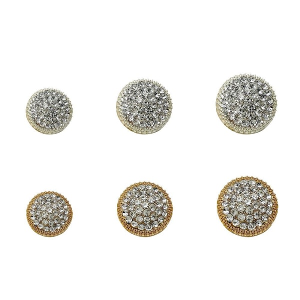 10 st metall strass knappar skjorta knappar GULD 25MM10ST gold 25MM10pcs-10pcs