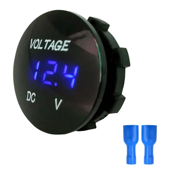 5-48V Bilvoltmeter Spændingsmåler Batterimåler HVID white