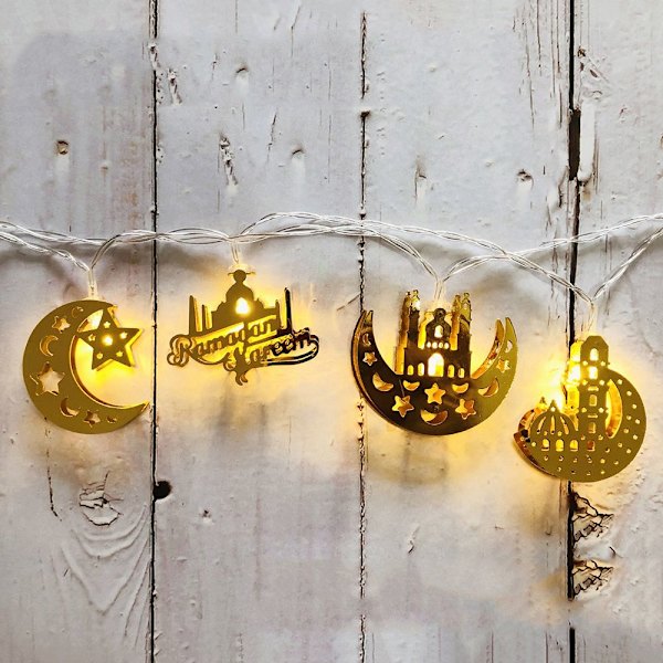 1,65m 10LED LED String Light Ramadan Lantern FÄRGRIK FÄRGRIK colorful