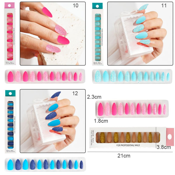 12st/box Press on Nails Matt False Nails 04 04 04