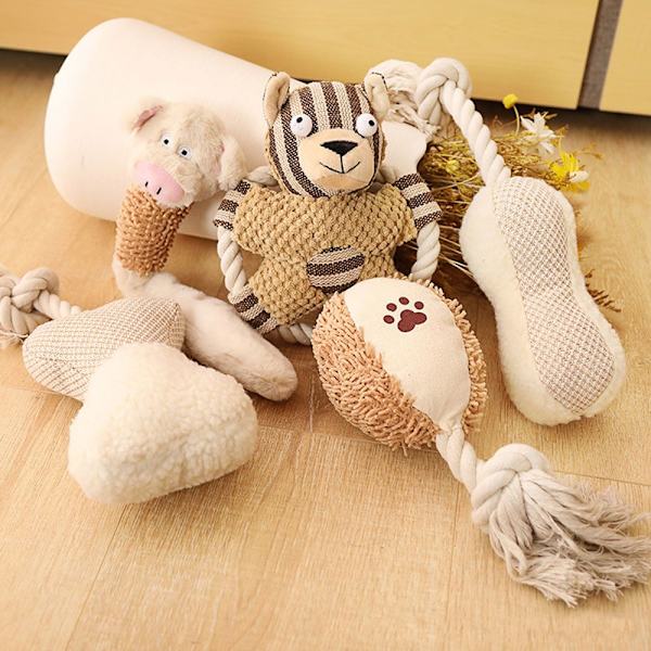 Koirien äänilelut Puppy Cotton Chew 2 2 2