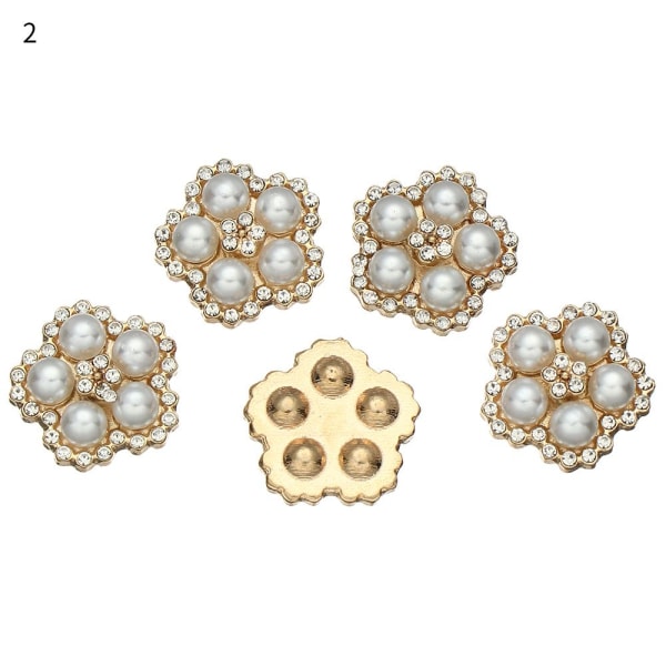 5 kpl Pearl Button tekojalokivipainikkeet 2 2