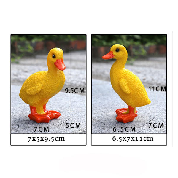 Simmande Anka Skulptur Duck Chicken Statue 1 1 1