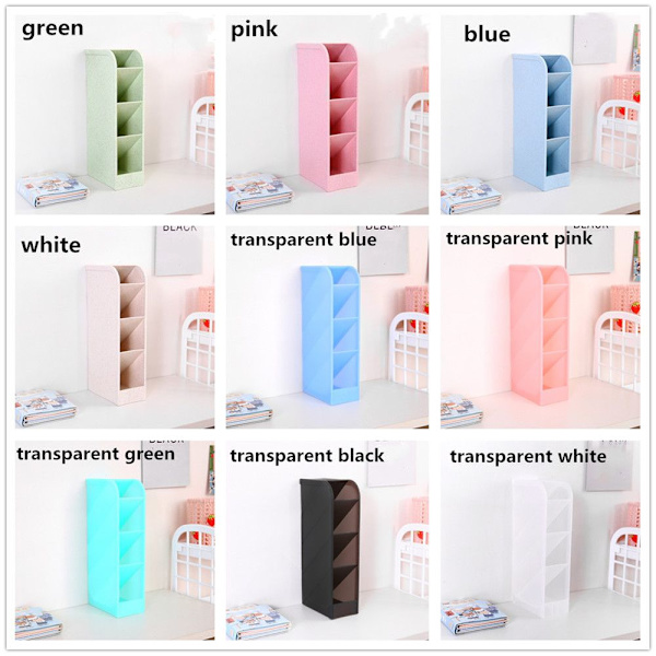Desktop Storage Tube Multifunksjon TRANSPARENT ROSA TRANSPARENT transparent pink