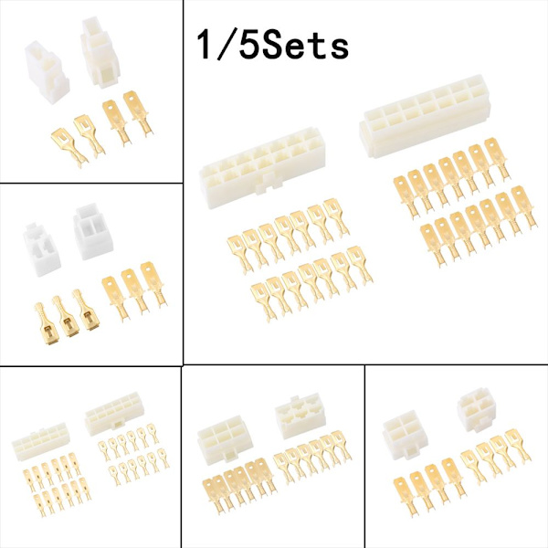 1 Sett bilkontakt Bilkontakt Elektrisk ledning Terminalplugg 1 set 6P