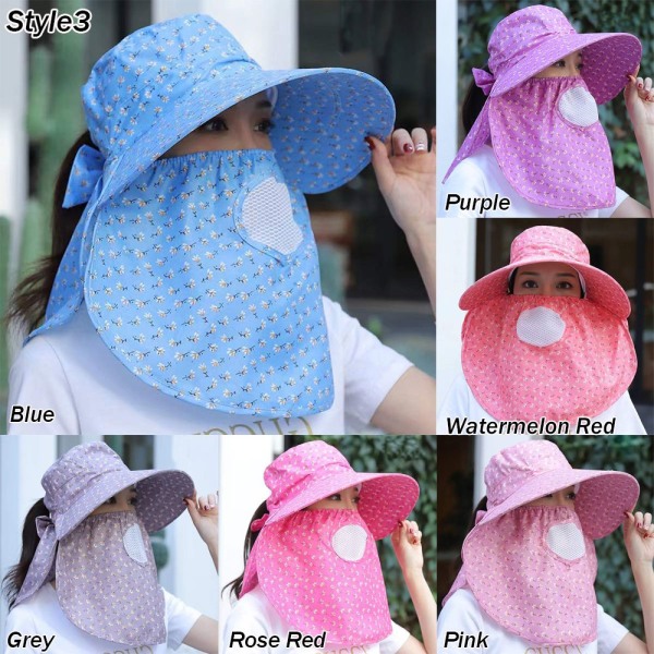 Solskyddshatt Anti-UV Solhatt MÖRKROSA STIL1 Dark Pink Style1