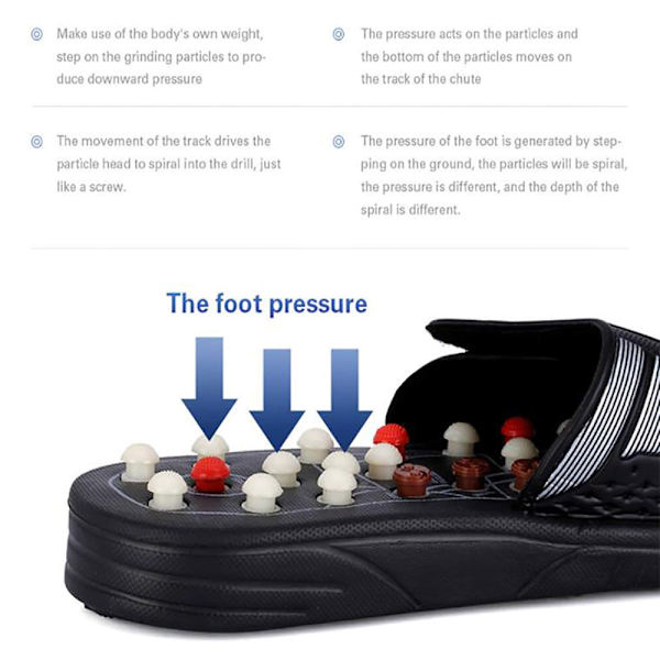 Zonterapi Sandaler Fotmassager Tofflor 44-45 EU 44-45 EU
