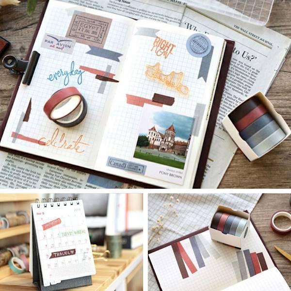 10 rullaa/ set Koristeeppi Paperiteippi DD D