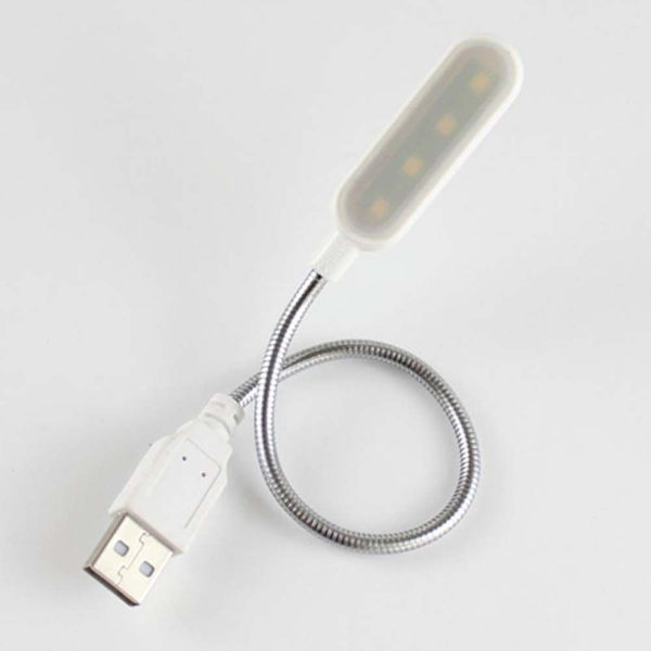 Læselys USB Lampe SORT HVID LYS black White light