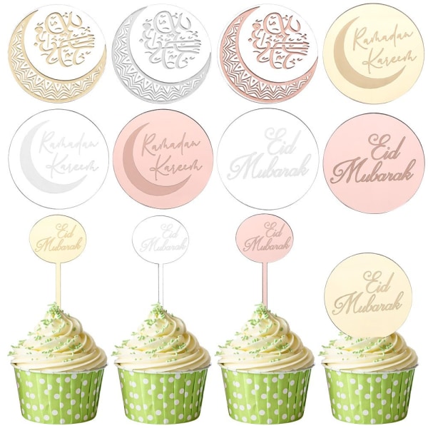 10st Cakecup Toppers Tårtdekoration GULD STYLE 2 STYLE 2 gold style 2-style 2