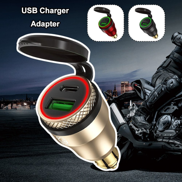 USB Lader Adapter QC 3.0 Hurtiglader SORT RØD SORT RØD Black Red
