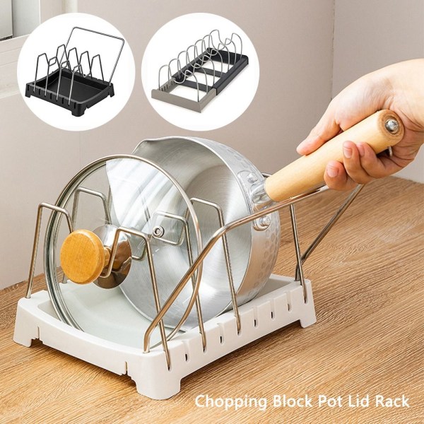 Köksförvaringsställ Hackblock Gryta Lock Rack C C C