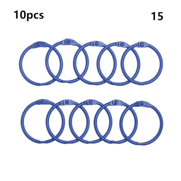 10 STK Metal Nøglering Løsbladsring 15 15