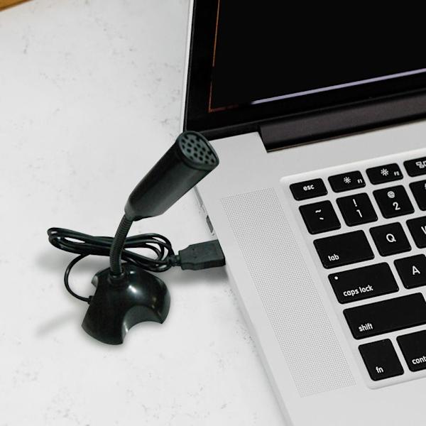 USB Mikrofon Högtalare Mic SVART black