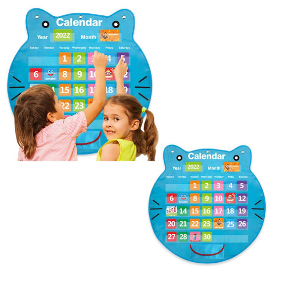 Tidsplan Pocket Chart Kids Calendar Chart Board