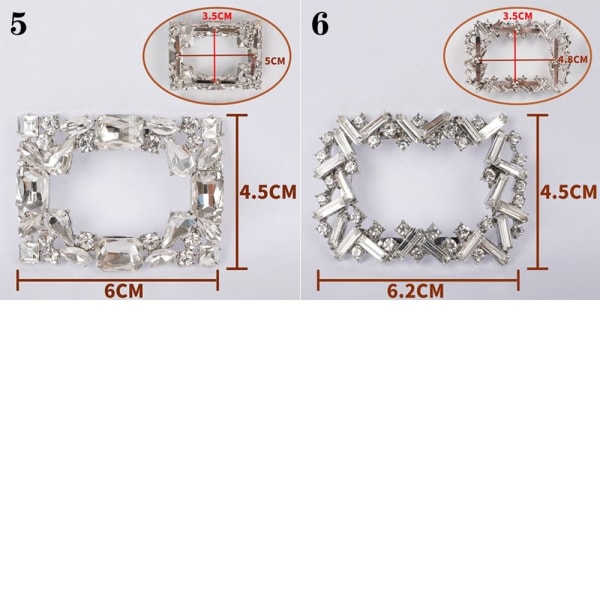 1 par Shoe Clips Charm Spänne 2 2 2